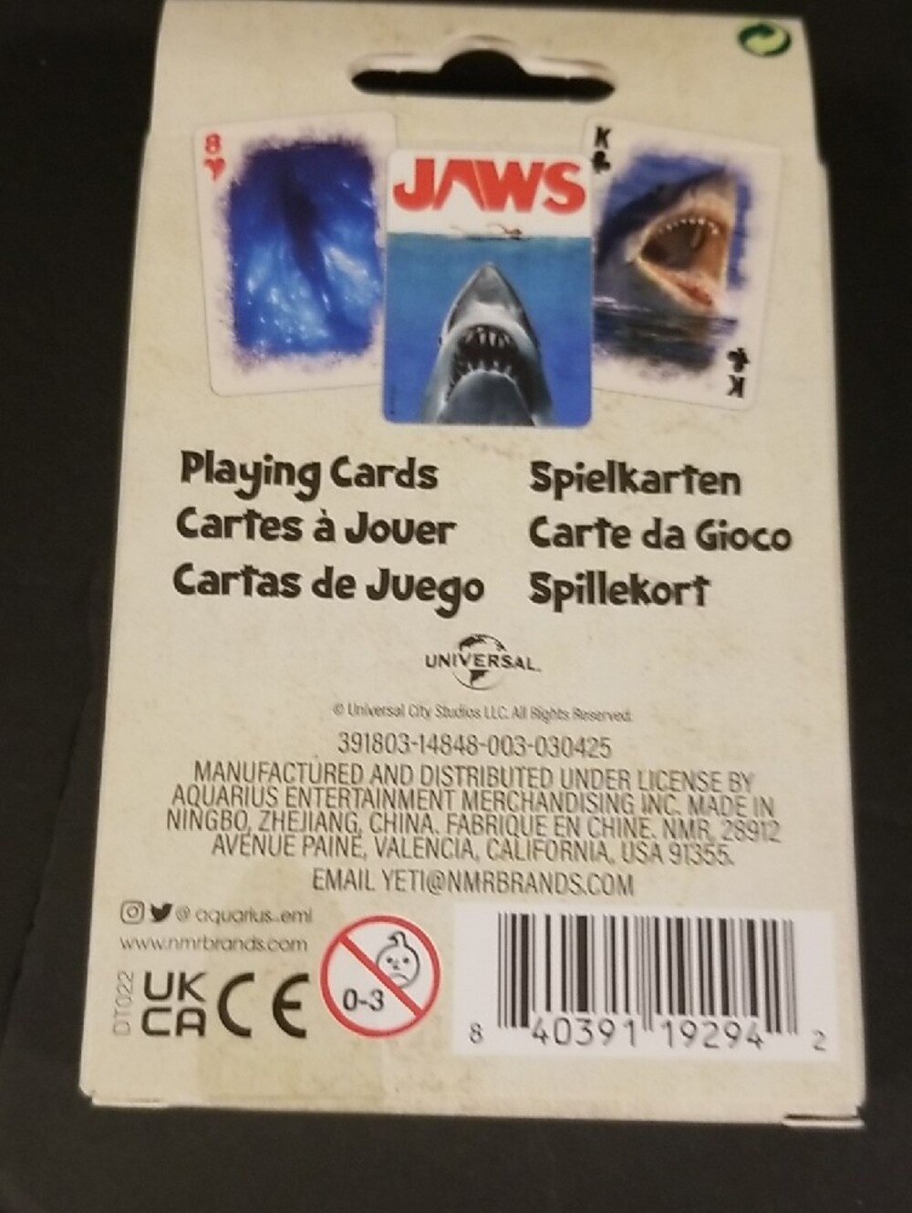 Jaws Playing Cards - Picture 2 of 2